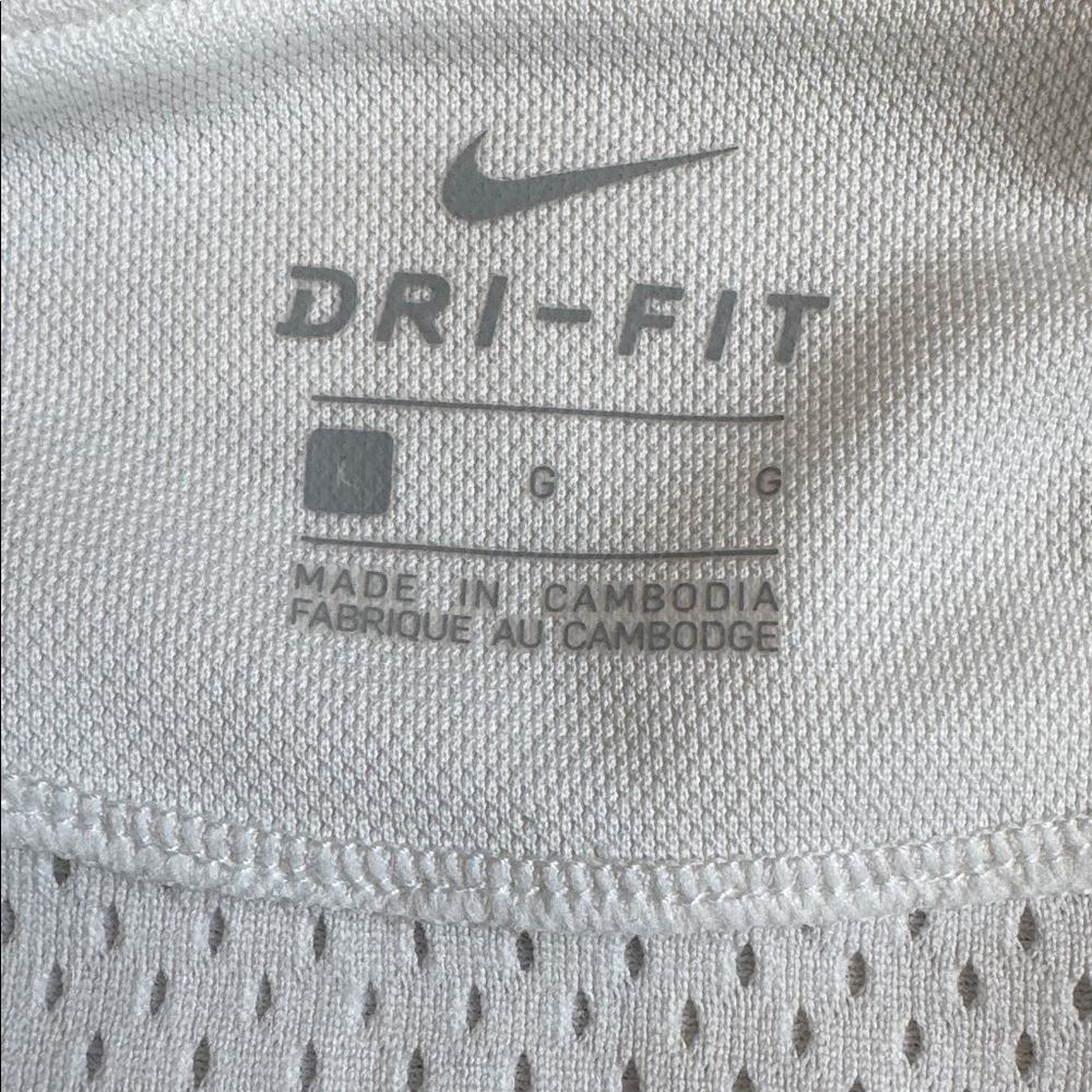 Nike women’s Dri-FIT White Tennis Track Jacket Cropped Fit Size L - Picture 3 of 5